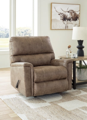 Recliner In Solid Fossil Fabric