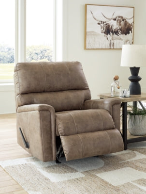 Recliner In Solid Fossil Fabric
