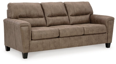 Queen Sofa Sleeper In Solid Fossil Fabric