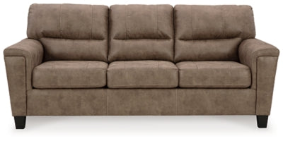 Queen Sofa Sleeper In Solid Fossil Fabric
