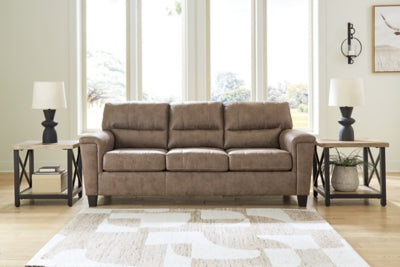 Queen Sofa Sleeper In Solid Fossil Fabric