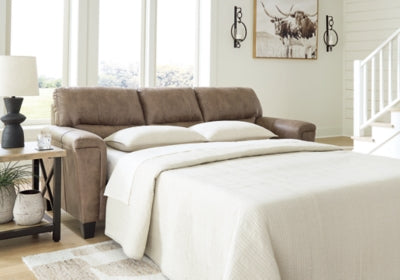 Queen Sofa Sleeper In Solid Fossil Fabric