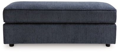 Oversized Accent Ottoman In Solid Cobalt Fabric