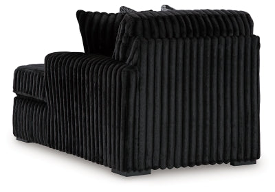Right-Arm Facing Corner Chaise In Solid Onyx Fabric