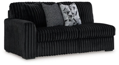Left-Arm Facing Sofa In Solid Onyx Fabric