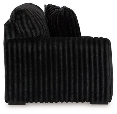 Left-Arm Facing Sofa In Solid Onyx Fabric
