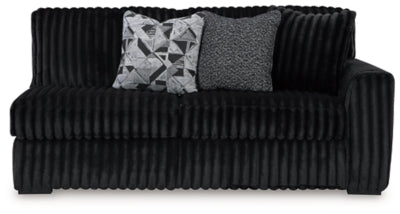 Right-Arm Facing Sofa In Solid Onyx Fabric
