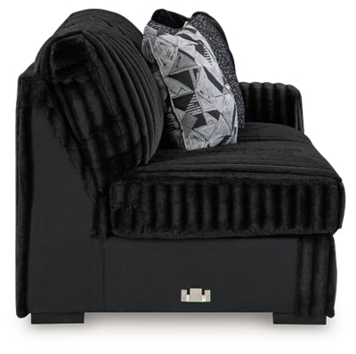 Right-Arm Facing Sofa In Solid Onyx Fabric