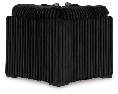 Wedge In Solid Onyx Fabric
