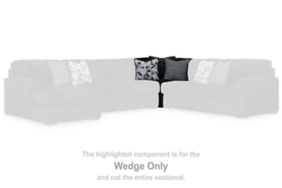 Wedge In Solid Onyx Fabric