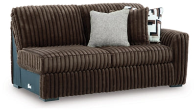 Right-Arm Facing Sofa In Solid Chocolate Fabric