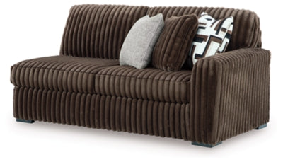 Right-Arm Facing Sofa In Solid Chocolate Fabric