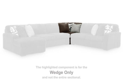 Wedge In Solid Chocolate Fabric