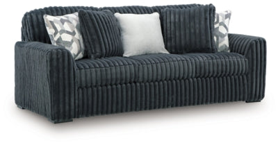 Sofa In Solid Gunmetal Fabric