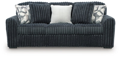 Sofa In Solid Gunmetal Fabric