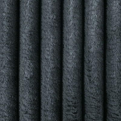Oversized Accent Ottoman In Solid Gunmetal Fabric