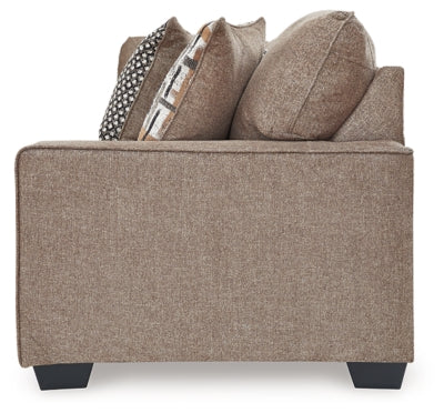 Right-Arm Facing Sofa with Corner Wedge In Solid Nutmeg Fabric