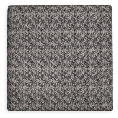 Ottoman With Storage In Solid Bisque Fabric