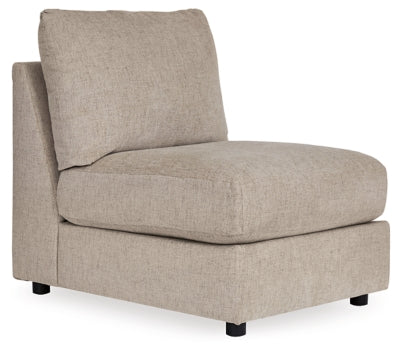 Armless Chair In Solid Bisque Fabric