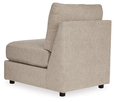 Armless Chair In Solid Bisque Fabric