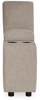 Console with Storage In Solid Bisque Fabric