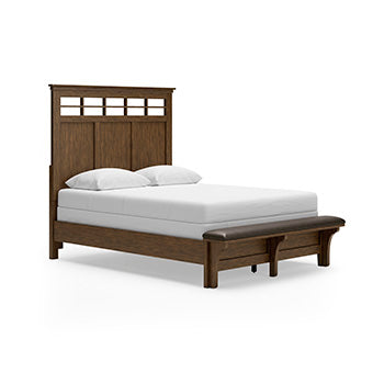 Shawbeck Queen Upholstered Bench Footboard and Slats