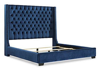 Coralayne California King Upholstered Footboard with Rails