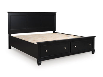 Lanolee King/California King Storage Footboard with Roll Slats
