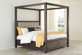 Dellbeck California King Headboard Posts with Side Canopy