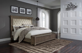 Johnelle California King Upholstered Panel Bed with Storage
