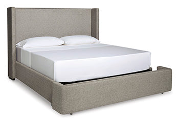 Fawnburg King/California King Upholstered Storage Footboard with Roll Slats