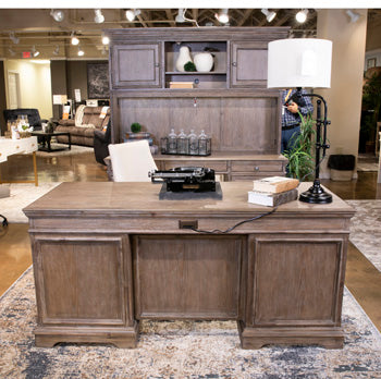 Janismore Home Office Desk - Left Facing Pedestal