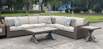 Laguna Heights Outdoor Curved Corner Chair with Cushion